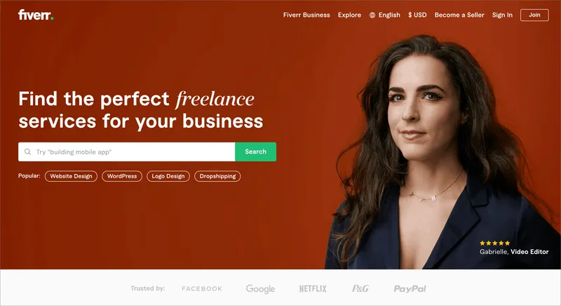 Fiverr 首頁